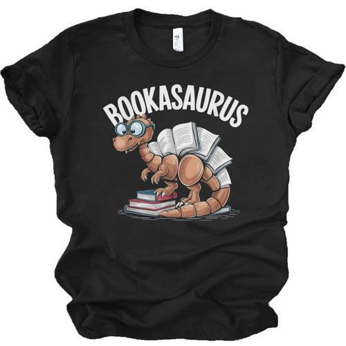 Book Dinosaur T-Rex Bookworm Dino Book Reading Unisex Jersey T-Shirt - Bookorys CA