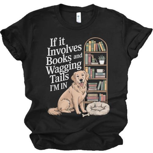 Book And Dog Lover Bookworm Reader Book Lover Unisex Jersey T-Shirt - Bookorys CA