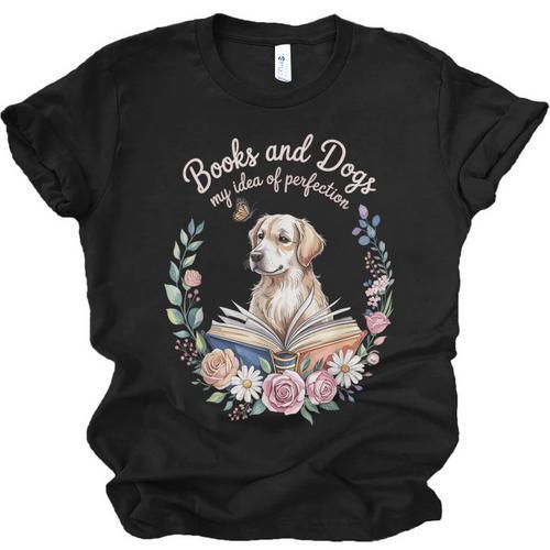 Book And Dog Lover Reading Humor Librarian Unisex Jersey T-Shirt - Bookorys DE
