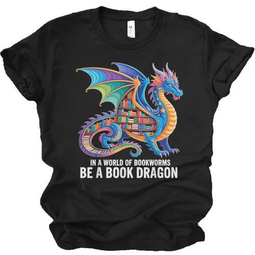 Be a Book Dragon Reading Unisex Jersey T-Shirt - Bookorys AU