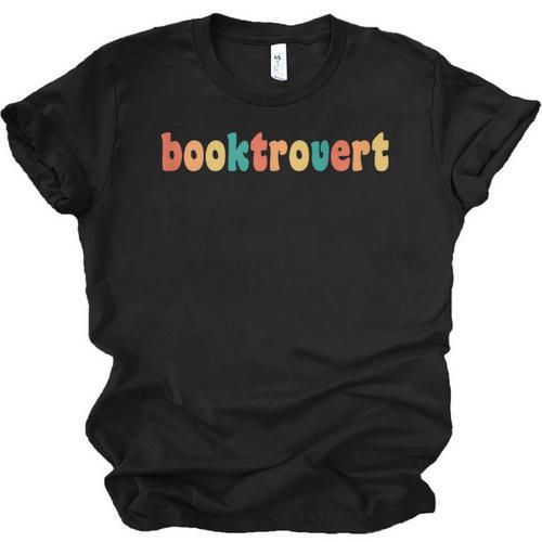 Book Lovers Introverted Bookworm Reading Booktrovert Unisex Jersey T-Shirt - Raresse
