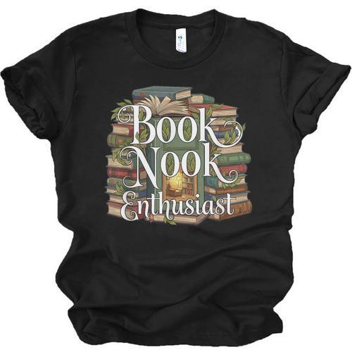 Book Nook Enthusiast Cozy Library Reader Collector Unisex Jersey T-Shirt - Bookorys UK