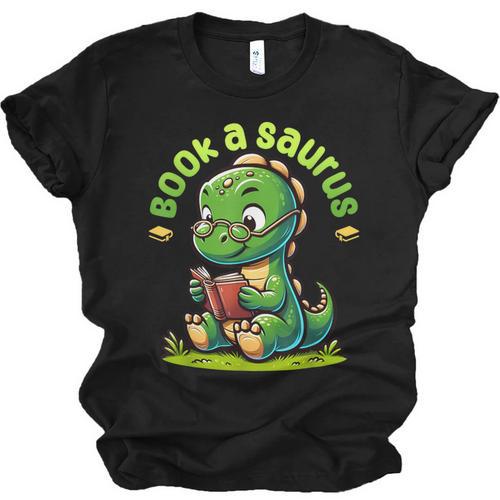 Book A Saurus Bookasaurus Dinosaur Book Girls Boys Toddler Unisex Jersey T-Shirt - Bookorys UK