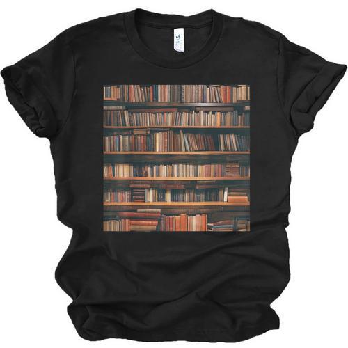 Book Book Shelves Library Unisex Jersey T-Shirt - Bookorys AU