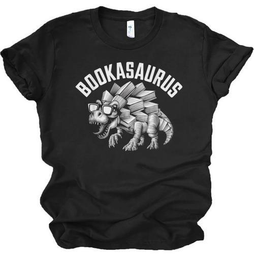 Book T-Rex Dino Bookworm Reading Book Dinosaur Unisex Jersey T-Shirt - Bookorys AU