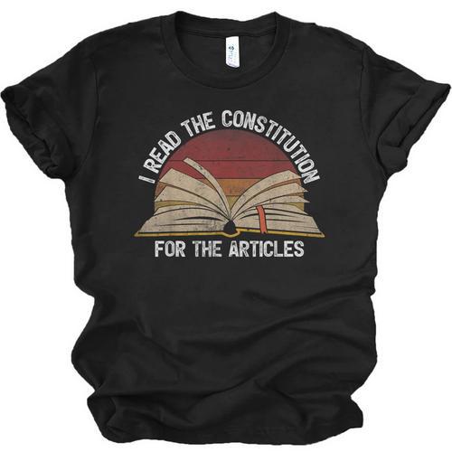 Book Vintage I Read The Constitution For The Articles Unisex Jersey T-Shirt - Bookorys DE