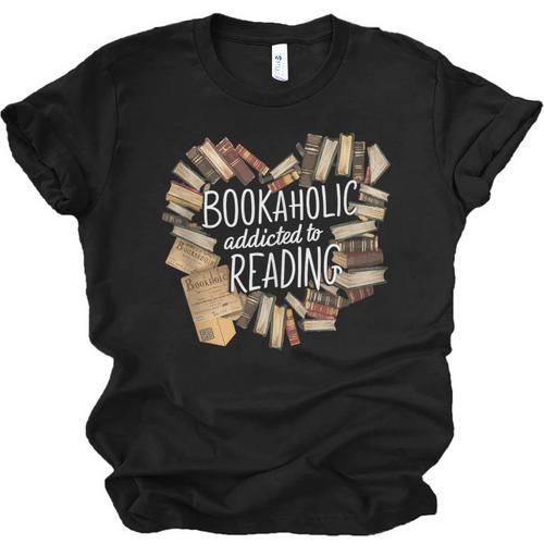 Bookaholic Addicted To Reading Book Lovers Literacy Unisex Jersey T-Shirt - Bookorys DE