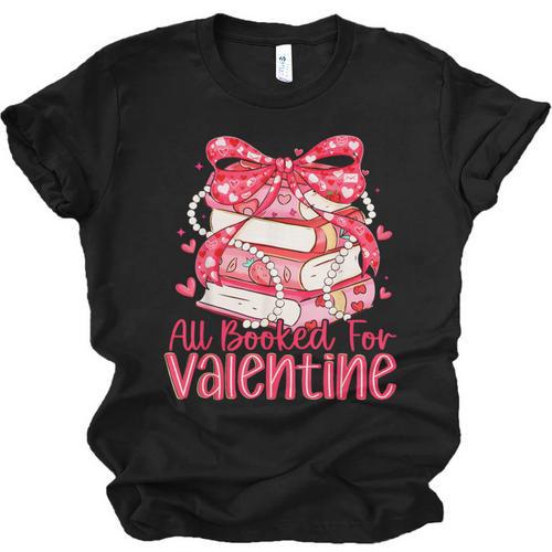 All Booked For Valentine Book Lovers Teacher Girl Women Kid Unisex Jersey T-Shirt - Bookorys
