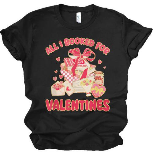 Booked For Valentine Books Lover Bookworm Librarian Teacher Unisex Jersey T-Shirt - Bookorys