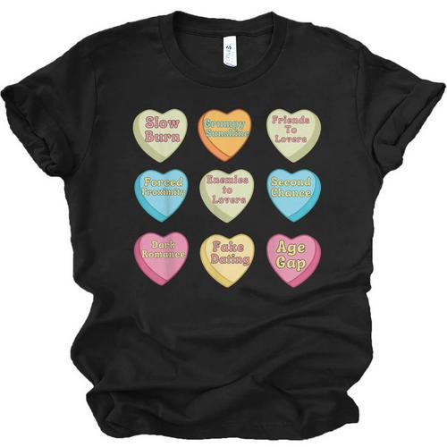 Bookish Romance Tropes Smut Reader Spicy Book Lover Unisex Jersey T-Shirt - Bookorys