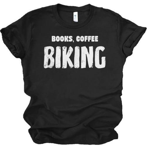 Books Coffee Biking Unisex Jersey T-Shirt - Bookorys