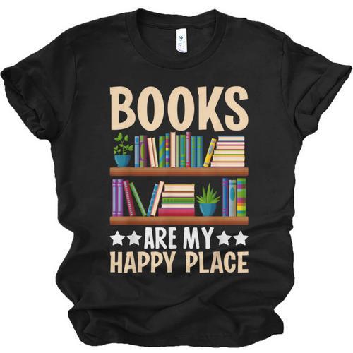 Books Are My Happy Place Unisex Jersey T-Shirt - Bookorys CA