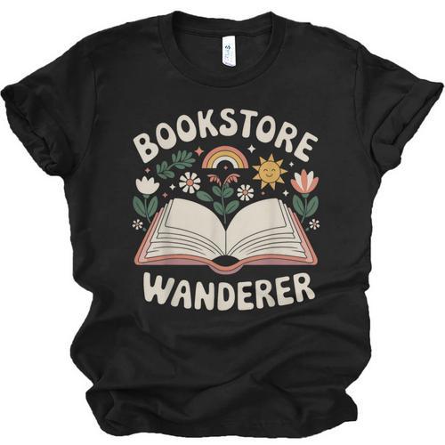 Bookstore Wanderers Retro Women Book Lovers Unisex Jersey T-Shirt - Bookorys CA