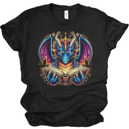 Bookworm Dragon Reading Book Lover Unisex Jersey T-Shirt - Bookorys AU