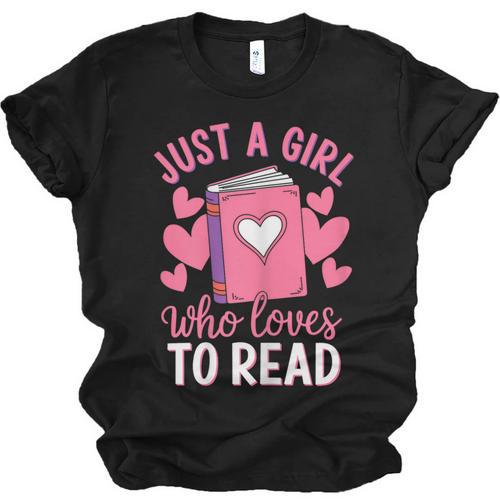 Bookworm Just A Girl Who Loves To Read Unisex Jersey T-Shirt - Bookorys AU