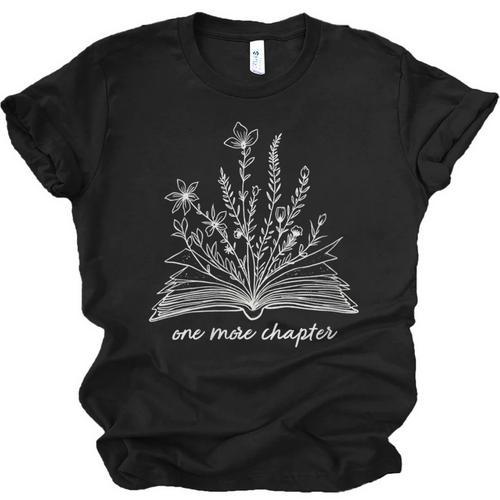 Bookworm One More Chapter Cozy Reader Minimalist Book Lover Unisex Jersey T-Shirt - Bookorys CA