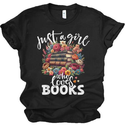 Bookworm For Women Just A Girl Who Loves Books Unisex Jersey T-Shirt - Bookorys DE
