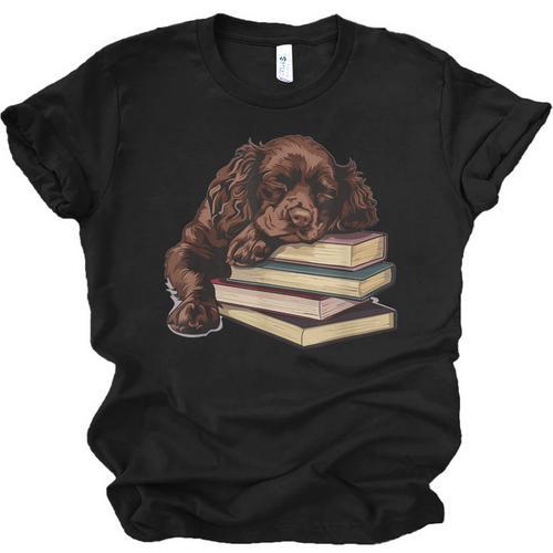 Boykin Spaniel Books Dog Breed Graphic Unisex Jersey T-Shirt - Bookorys DE