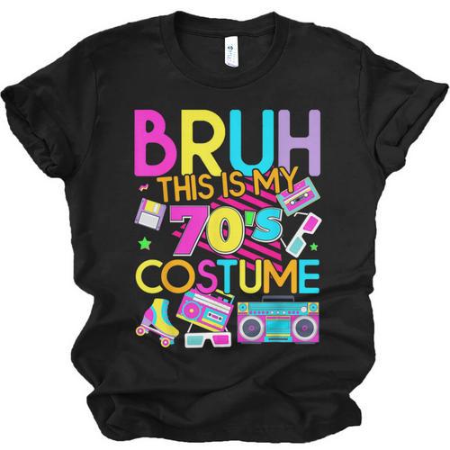 Bruh This Is My 70's Costume Nostalgia Mixtape 1970s Party Unisex Jersey T-Shirt - Figerry