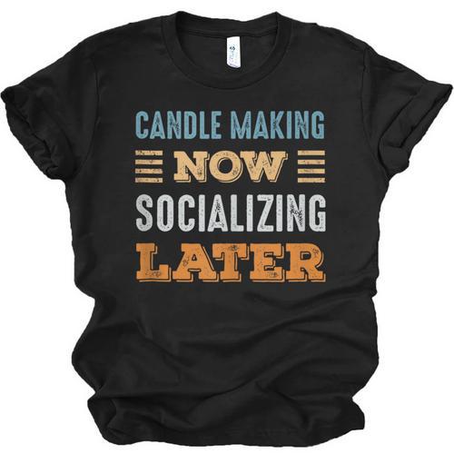 Candle Making Now Minimal Socializing Introvert Vintage Unisex Jersey T-Shirt - Raresse