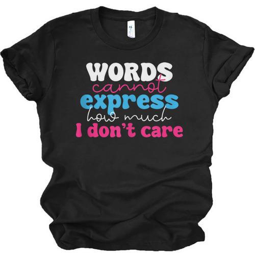 Words Cannot Express How Much I Don't Care Introvert Unisex Jersey T-Shirt - Raresse