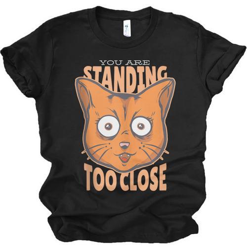 Cat Lover Antisocial Too Close Introvert People Hater Unisex Jersey T-Shirt - Raresse