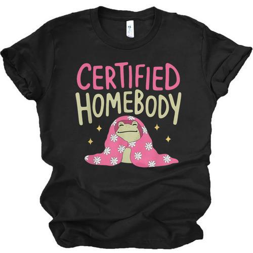 Certified Homebody Trendy Frog Introvert Unisex Jersey T-Shirt - Raresse
