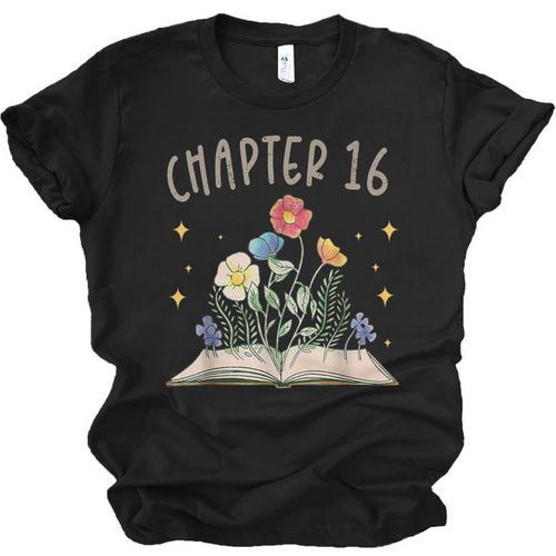 Chapter 16th Birthday Bookworm 16 Years Old For Book Lovers Unisex Jersey T-Shirt - Bookorys