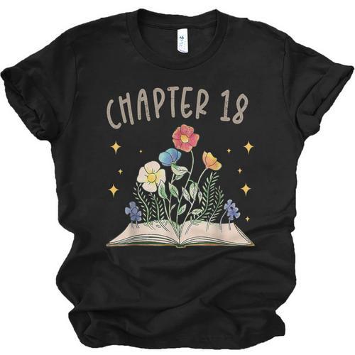 Chapter 18th Birthday Bookworm 18 Years Old For Book Lovers Unisex Jersey T-Shirt - Bookorys