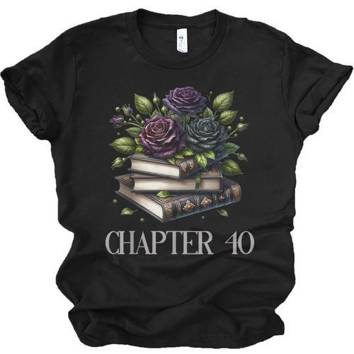 Chapter 40 40th Birthday Women Book Lovers Dark Romance Unisex Jersey T-Shirt - Bookorys UK