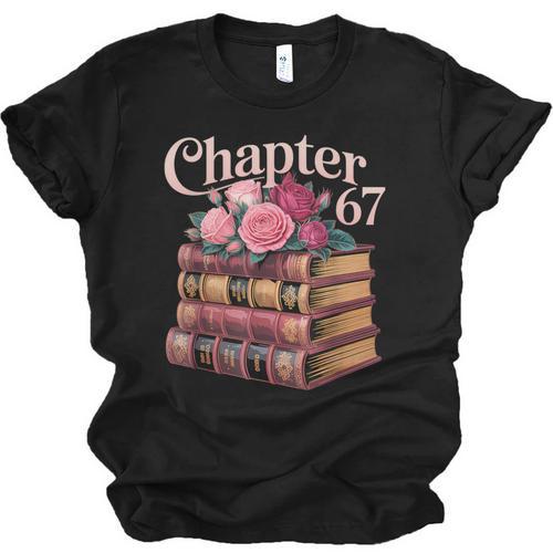 Chapter 67 Floral Book Stack Unisex Jersey T-Shirt - Bookorys UK