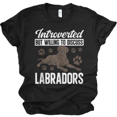 Chocolate Lab Dog Introvert Chocolate Labrador Retriever Unisex Jersey T-Shirt - Raresse