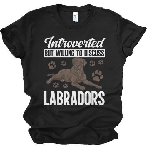 Chocolate Lab Dog Introvert Chocolate Labrador Retriever Unisex Jersey T-Shirt - Raresse