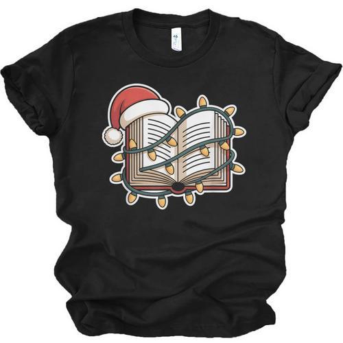 Christmas Book Festive Holiday Xmas Unisex Jersey T-Shirt - Bookorys AU