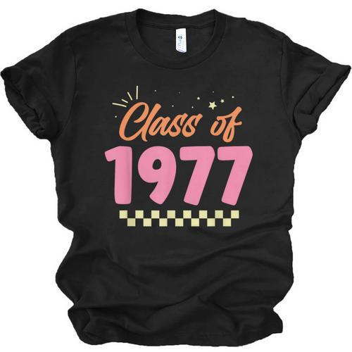 Class Of 1977 School Graduation Meetup Reunion Unisex Jersey T-Shirt - Best Gift Smart