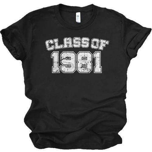 Class Of 1981 School Tee Shirt Graduation Class Party Unisex Jersey T-Shirt - Best Gift Smart