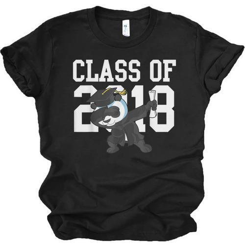 Class Of 2018 Graduation Dabbing Panda Bear Unisex Jersey T-Shirt - Best Gift Smart