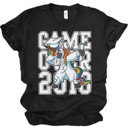 Class Of 2018 Graduation Dabbing Unicorn Shirt Unisex Jersey T-Shirt - Best Gift Smart