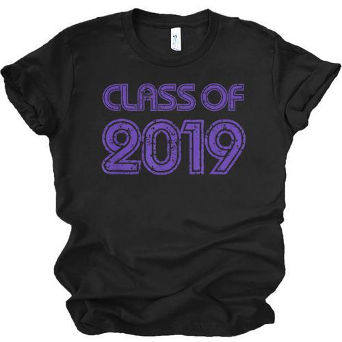 Class Of 2019 High School Graduation Purple Senior Unisex Jersey T-Shirt - Best Gift Smart