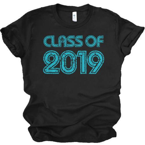 Class Of 2019 High School Graduation Teal Senior Unisex Jersey T-Shirt - Best Gift Smart