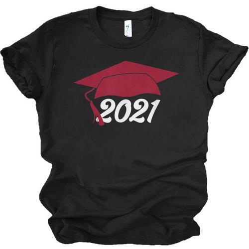 Class Of 2021 Burgundy Regalia Graduation Unisex Jersey T-Shirt - Best Gift Smart