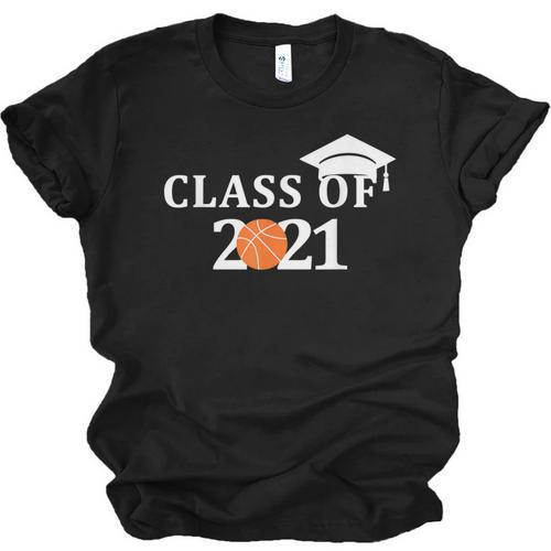 Class Of 2021 Graduation Him Her Basketball Pullover Unisex Jersey T-Shirt - Best Gift Smart