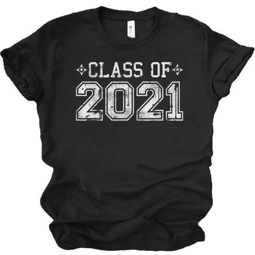 Class Of 2021 High School Graduation Year Distressed Shirt Unisex Jersey T-Shirt - Best Gift Smart