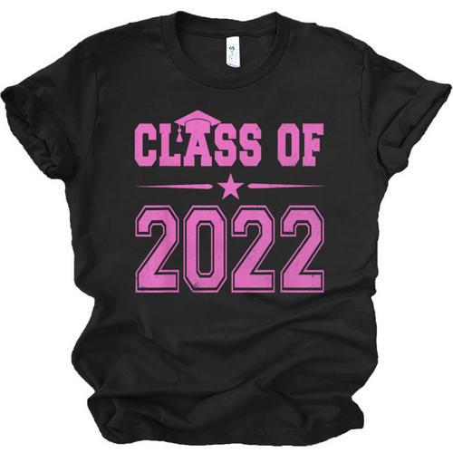 Class Of 2022 Pink Girls Shirt Graduation Unisex Jersey T-Shirt - Best Gift Smart