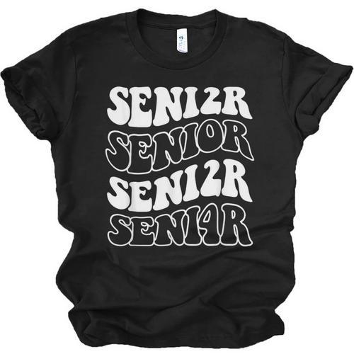 Class Of 2024 High School Senior Graduation Groovy Wave Unisex Jersey T-Shirt - Best Gift Smart