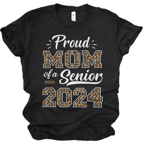Class Of 2024 Proud Mom Of Senior Class 24 Graduation Unisex Jersey T-Shirt - Best Gift Smart