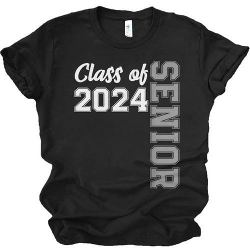 Class Of 2024 Senior 24 Shirt High School Graduation Party Unisex Jersey T-Shirt - Best Gift Smart