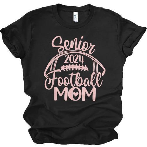 Class Of 2024 Senior Football Graduation Mom Unisex Jersey T-Shirt - Best Gift Smart