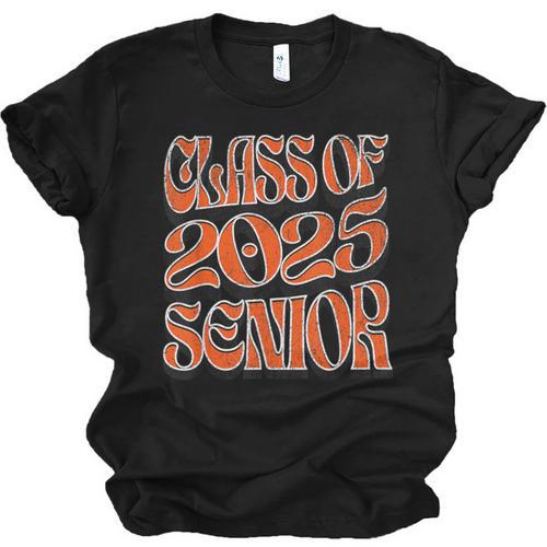 Class Of 2025 Senior Orange And Student Graduation Unisex Jersey T-Shirt - Best Gift Smart