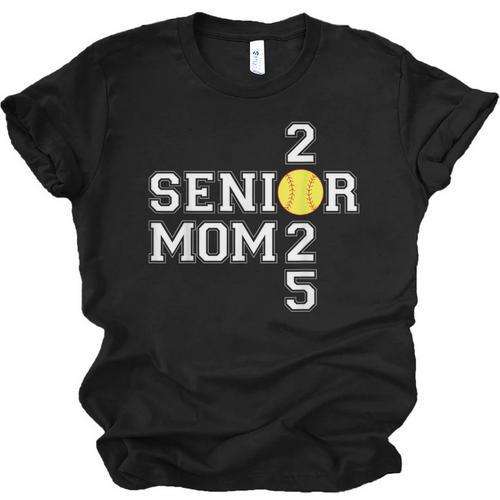 Class Of 2025 Softball Mom Senior Graduation Graduate Women Unisex Jersey T-Shirt - Best Gift Smart